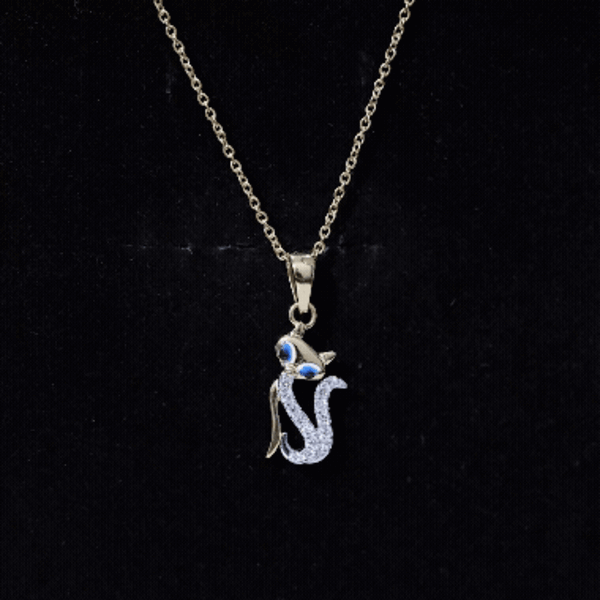 Certified Diamond Kitty Necklace For Women