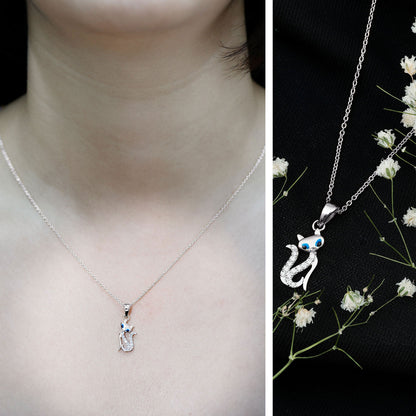 Certified Diamond Kitty Necklace For Women