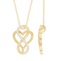 Brilliant Cut Diamond Infinity Heart Necklace for Women