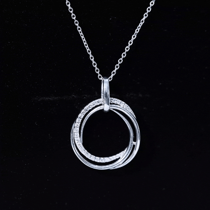 Certified Diamond Eternity Circle Necklace For Her