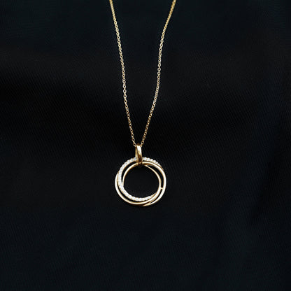 Certified Diamond Eternity Circle Necklace For Her