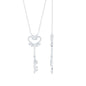 Diamond Key Necklace with Angel Wings