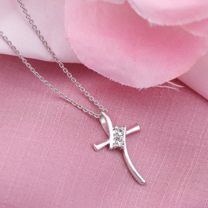Diamond Cross Pendant Necklace for Women