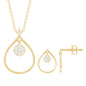 Diamond Wedding Necklace Earring Set for Bride