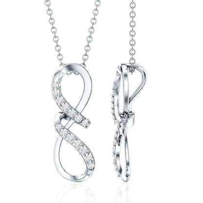 Certified Diamond Twisted Infinity Necklace
