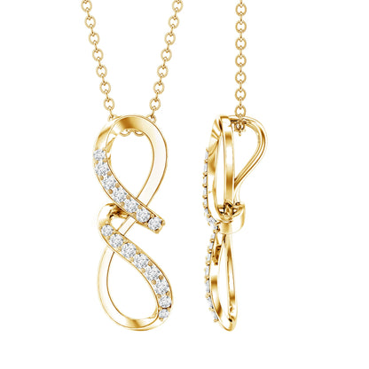 Certified Diamond Twisted Infinity Necklace