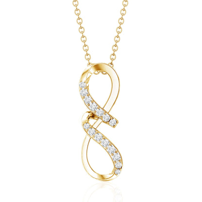 Certified Diamond Twisted Infinity Necklace