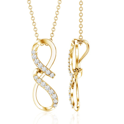Certified Diamond Twisted Infinity Necklace