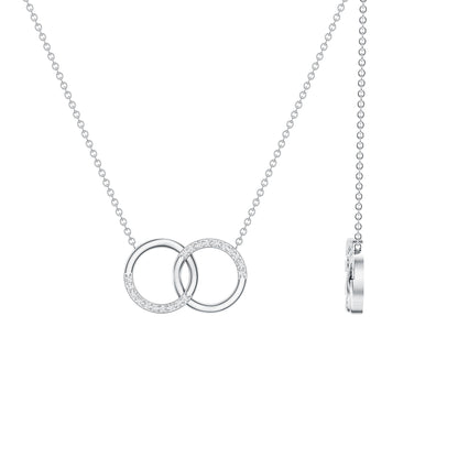 Certified Diamond Circle Pendant Necklace