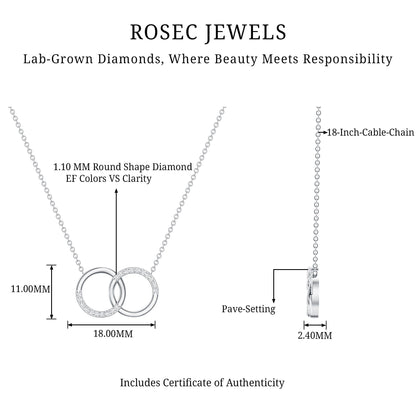 Certified Diamond Circle Pendant Necklace