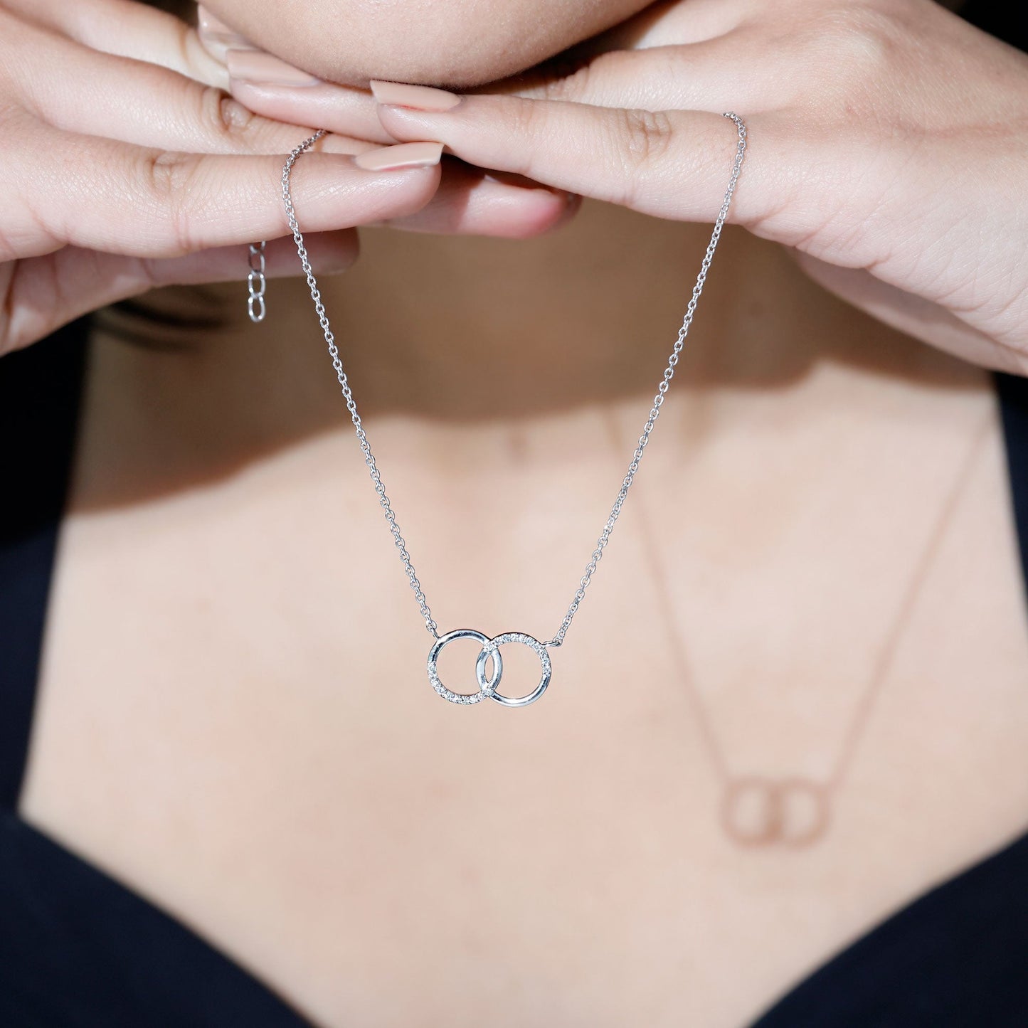 Certified Diamond Circle Pendant Necklace