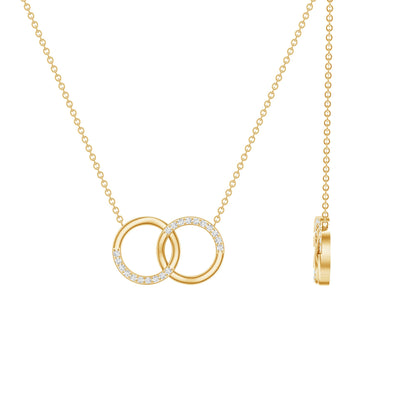 Certified Diamond Circle Pendant Necklace