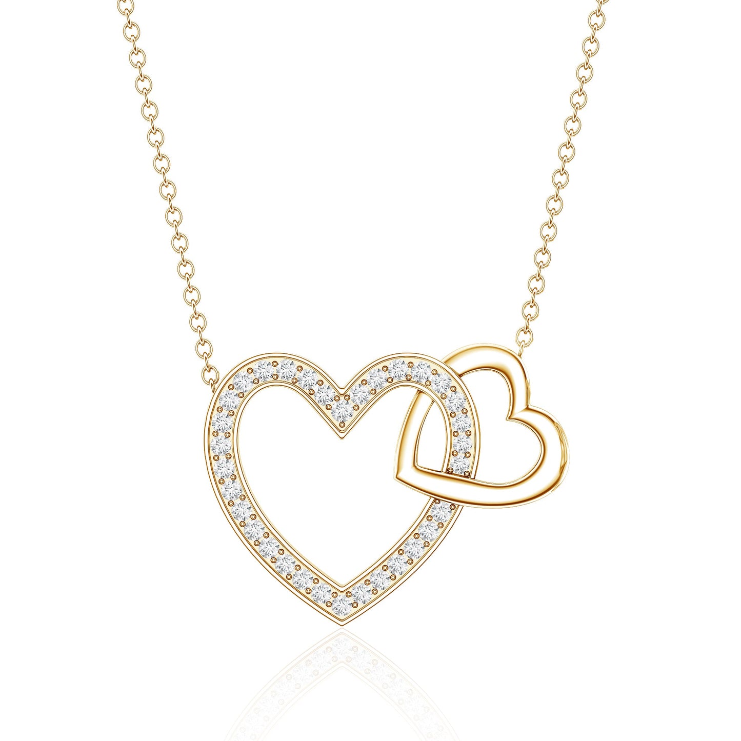 Diamond 2 Heart Promise Necklace