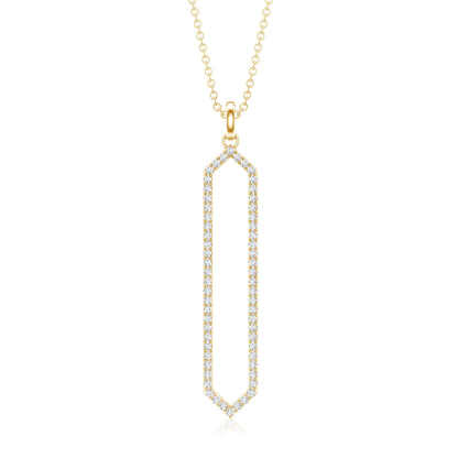 Certified Diamond Geometric Necklace For Women