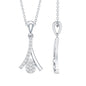 Certified Round Cut Diamond Cluster Necklace