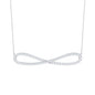Diamond Sideway Infinity Pendant Necklace