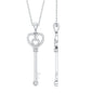 Vintage Style Diamond Key Necklace For Women
