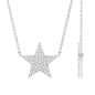 Diamond Star Pendant Necklace in Pave Setting
