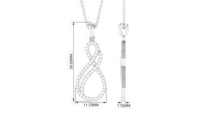 Certified Diamond Infinity Pendant in Pave Setting
