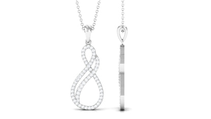 Certified Diamond Infinity Pendant in Pave Setting
