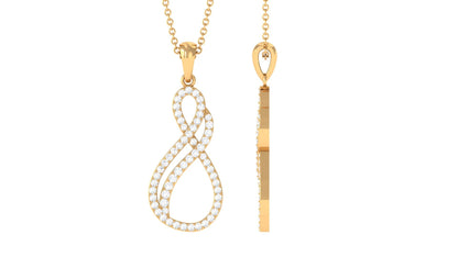 Certified Diamond Infinity Pendant in Pave Setting