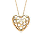 Heart Shaped Openwork Diamond Necklace