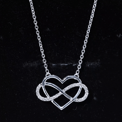 Certified Diamond Infinity Heart Necklace