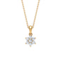 Natural Diamond Flower Pendant Necklace for women