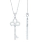 Certified Moissanite Key Pendant Necklace for her