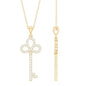 Certified Moissanite Key Pendant Necklace for her