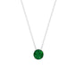 Natural Half Carat Emerald Necklace in Bezel Setting