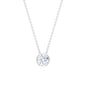 Bezel Set 3 Carat Moissanite Solitaire Necklace