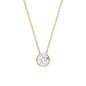 Bezel Set 3 Carat Moissanite Solitaire Necklace