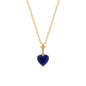 0.9 Carat Lab Grown Blue Sapphire Heart Necklace for Women