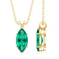 Marquise Cut 2.5 Carat Lab Grown Emerald Chain Necklace