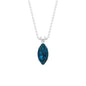 0.74 Carat Marquise Cut London Blue Topaz Solitaire Pendant