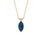 0.74 Carat Marquise Cut London Blue Topaz Solitaire Pendant