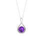 1.2 CT Real Amethyst Infinity Pendant Necklace