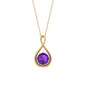 1.2 CT Real Amethyst Infinity Pendant Necklace