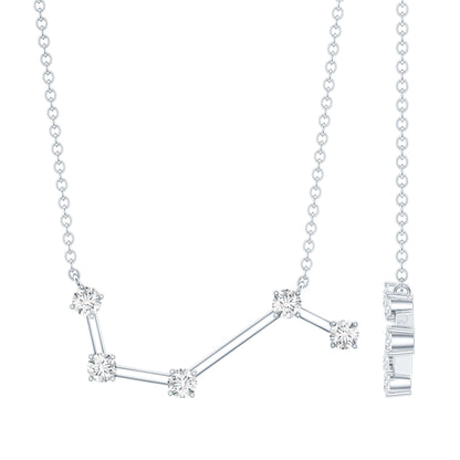 Moissanite Aries Constellation Necklace for Women