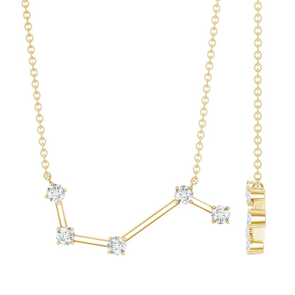 Moissanite Aries Constellation Necklace for Women