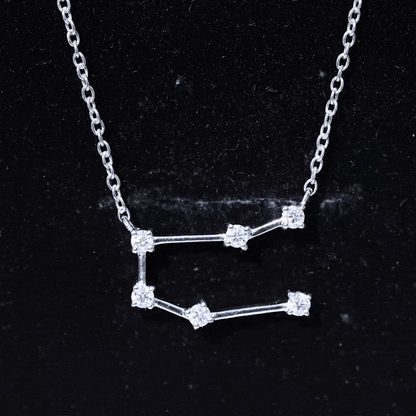 Certified Moissanite Gemini Constellation Necklace