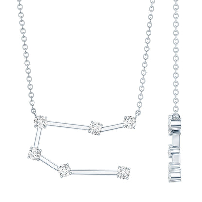 Certified Moissanite Gemini Constellation Necklace