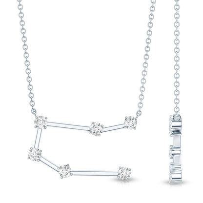 Certified Moissanite Gemini Constellation Necklace
