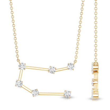 Certified Moissanite Gemini Constellation Necklace