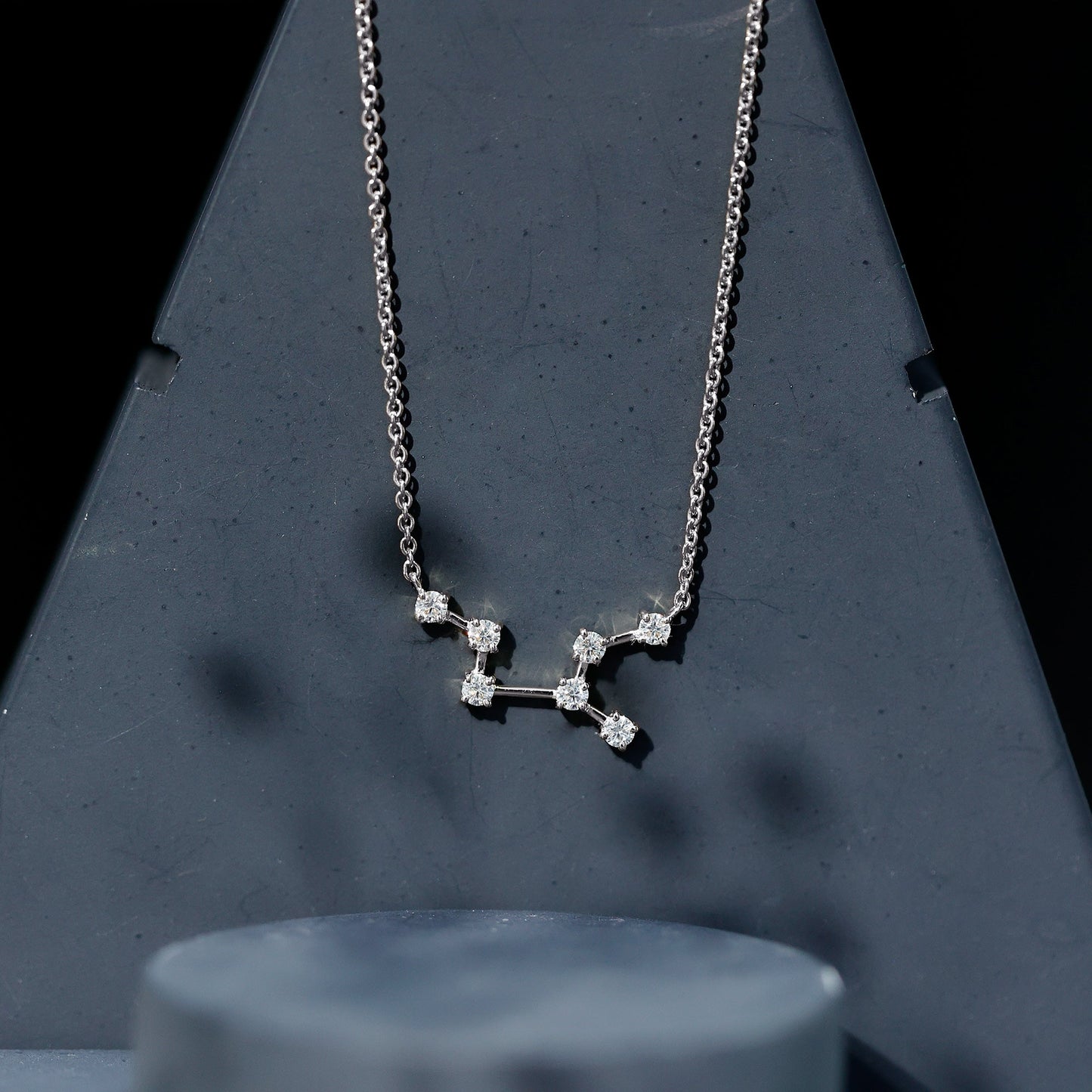 Moissanite Virgo Zodiac Constellation Necklace