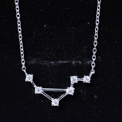 Certified Moissanite Libra Constellation Necklace