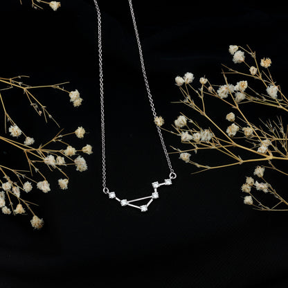 Certified Moissanite Libra Constellation Necklace