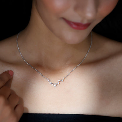 Certified Moissanite Libra Constellation Necklace