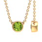 Round Cut Solitaire Peridot Birthstone Necklace